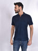 Polo Mc2 Saint Barth scollo V sponge blu