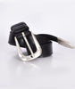 Orciani thin black bull soft leather belt