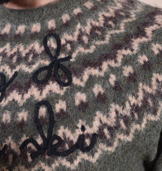 Maglia Mc2 Saint Barth jacquard alpaca verde 0035052 MC2 SAINT BARTH