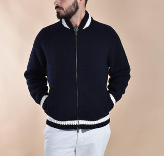 Giubbotto Circolo 1901 college bomber lana blu CN51641123 CIRCOLO 1901