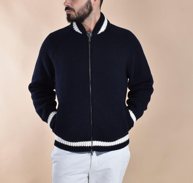 Giubbotto Circolo 1901 college bomber lana blu CN51641123 CIRCOLO 1901