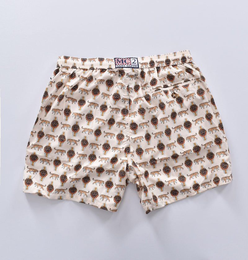 Costume bagno Mc2 Saint Barth wild watch bianco orologi tigre 0512911 MC2 SAINT BARTH