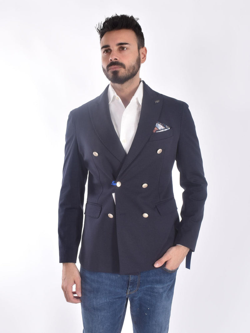Giacca BoB doppiopetto Oscar blu notte 