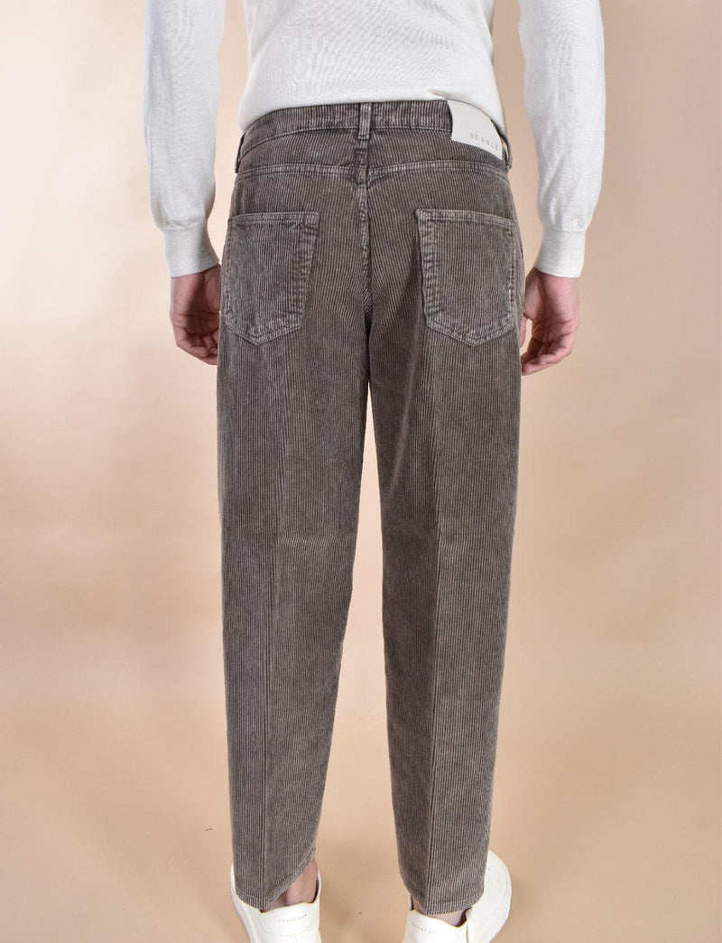 Pantalone Be Able velluto 5 tasche Fred kiwi VLF FRED02 BE ABLE