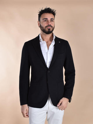 Giacca Tagliatore piquet maglina nera 1SMJ22K 1SMJ22K 340209N3458 TAGLIATORE