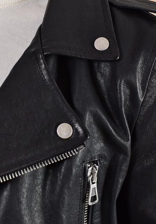 Giubbotto Arc chiodo lavato pelle nero KIODO1 ARC