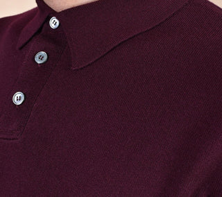 Polo Daniele Fiesoli rasata merino extrafine vinaccia 9044053 DANIELE FIESOLI