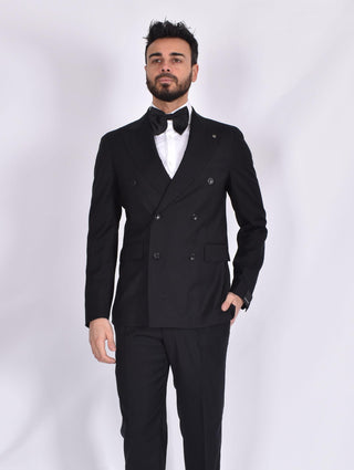 Abito Tagliatore doppiopetto nero fresco lana super 110 2SVS20B 2SVS20B11N5091 TAGLIATORE