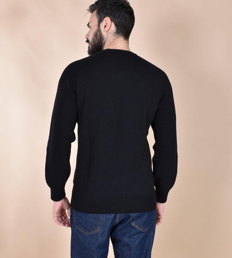 Maglia Gran Sasso Rain wool girocollo nera 57161 24638099 GRAN SASSO