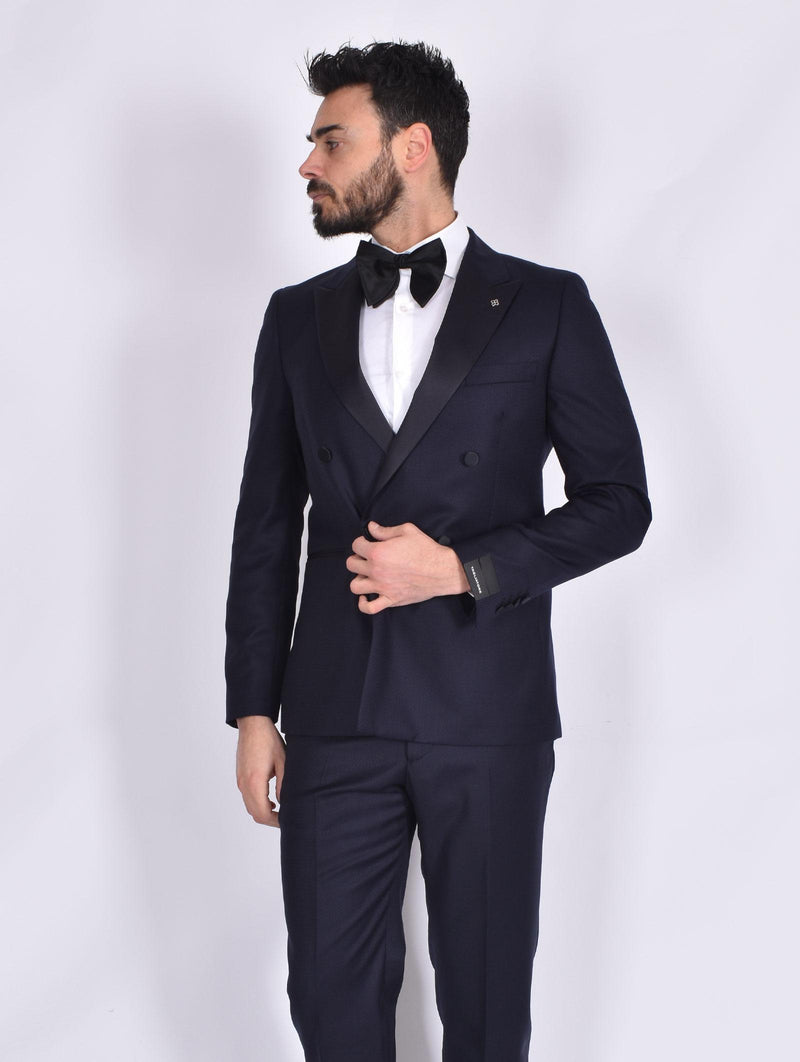 Abito Tagliatore doppiopetto smoking 1 bottone blu SFBRDIONA SFBRDIONAB1176 TAGLIATORE