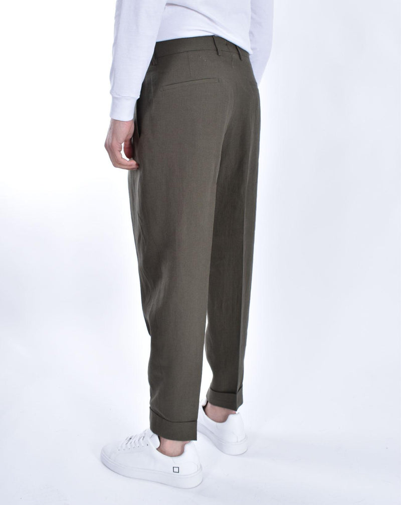 Pantalone Berwich lino verde Chiaia 