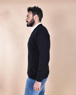 Cardigan Gran Sasso Super Geelong nero 23188 25051099 GRAN SASSO