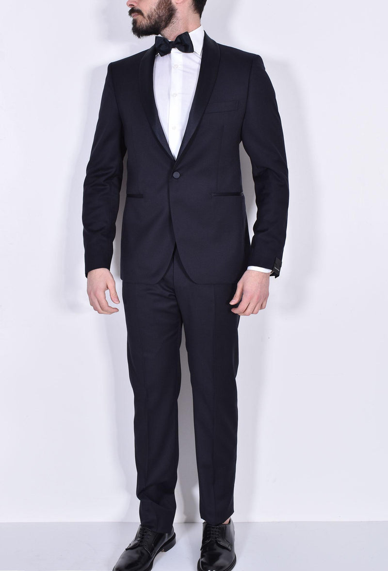 Abito Tagliatore smoking sciallato blu SFBR18A01 super 110 