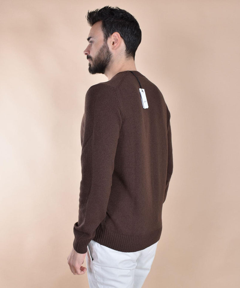 Maglia Gran Sasso marrone girocollo Super Geelong 23131 25012177 GRAN SASSO