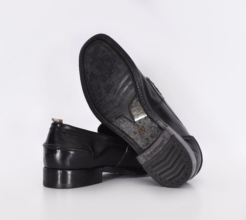 Mocassini Officine Creative fatte a mano neri pelle Balance BALANCE1000 OFFICINE CREATIVE