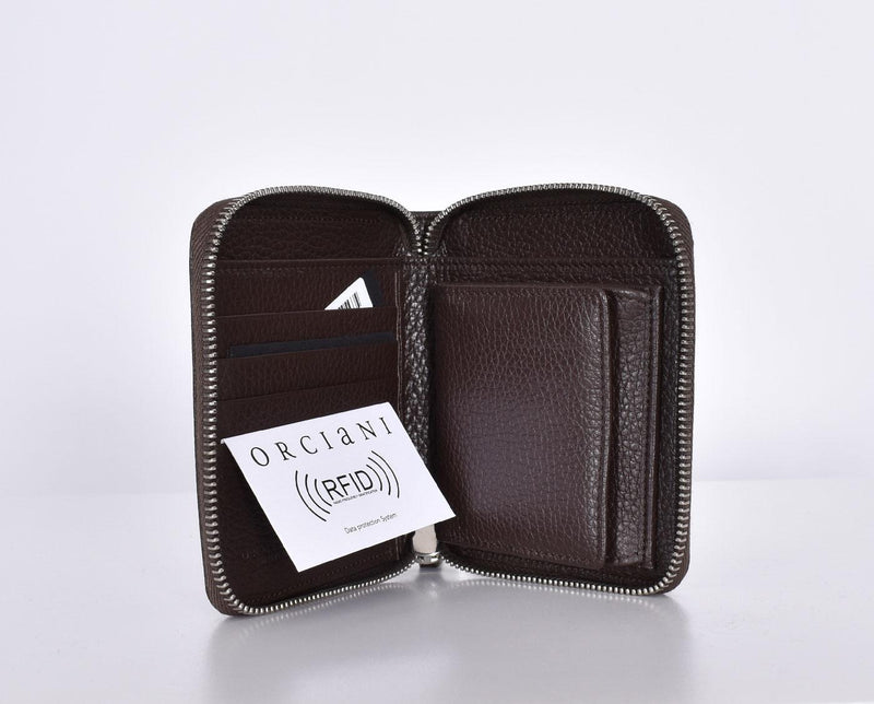 Portafoglio Orciani micron zip ebano 