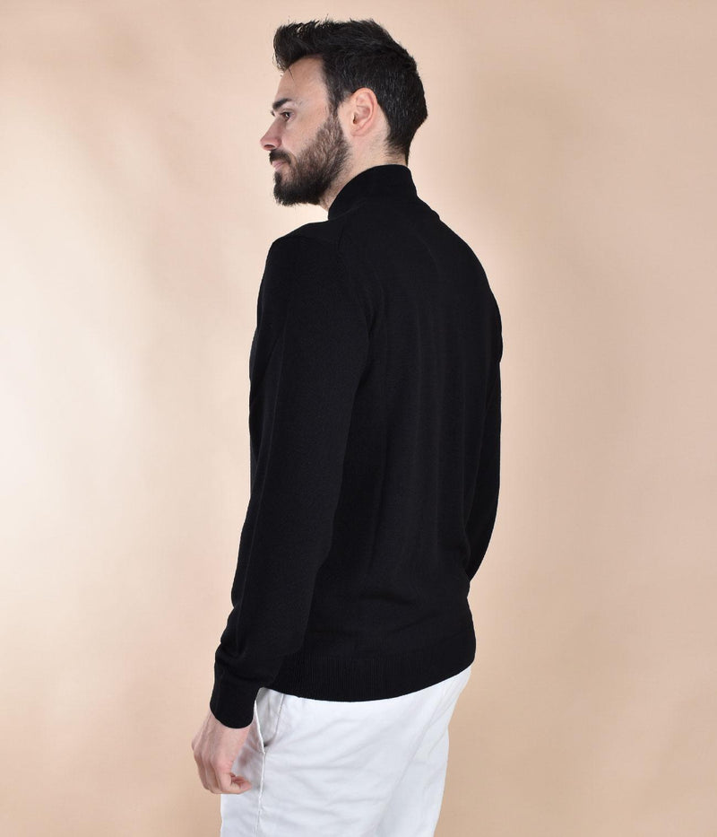 Maglia Daniele Fiesoli lupetto zip nero DF9048013 DANIELE FIESOLI