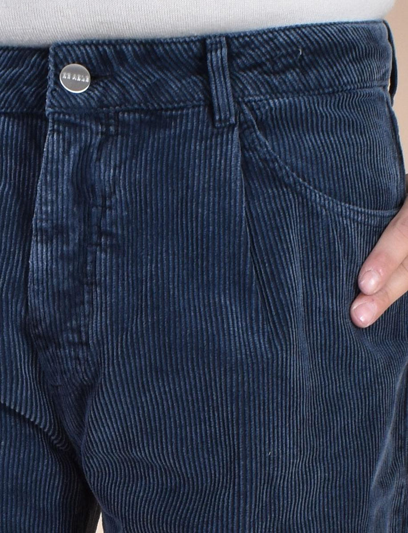 Pantalone Be Able velluto 5 tasche Fred blu notte VLF FRED01 BE ABLE