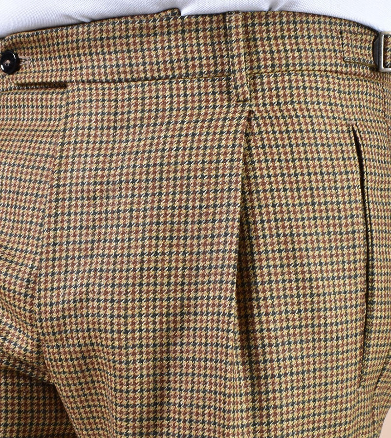 Pantalone Berwich retro pied de poule ocra CA203401 BERWICH