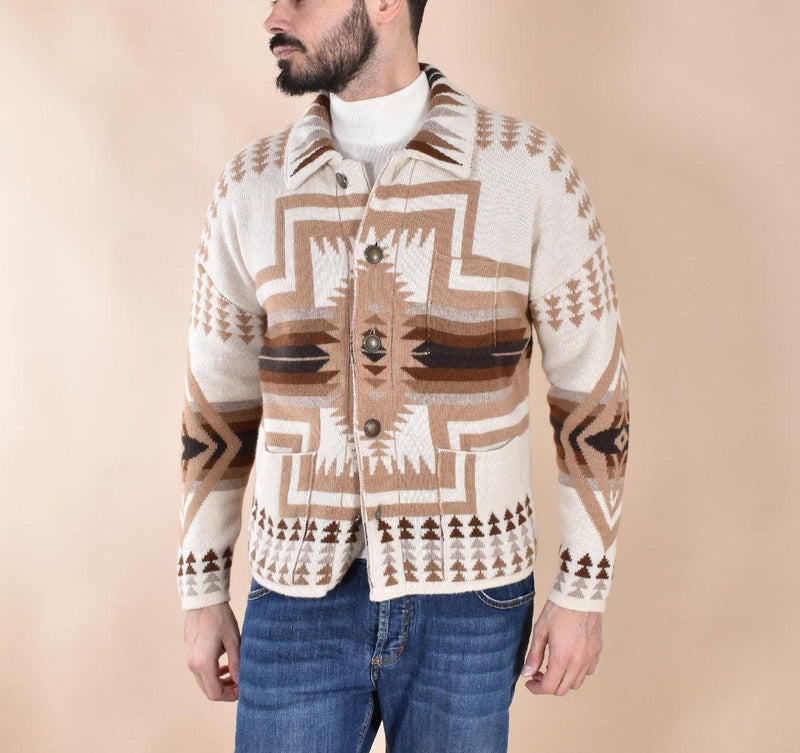 Giacca overshirt Rakkì Indian Navajo Pueblo jacquard PUEBLO01 Rakkì