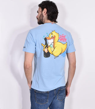 T-shirt Mc2 Saint Barth Ducky champ azzurra Crypto Puppets 0348031 MC2 SAINT BARTH