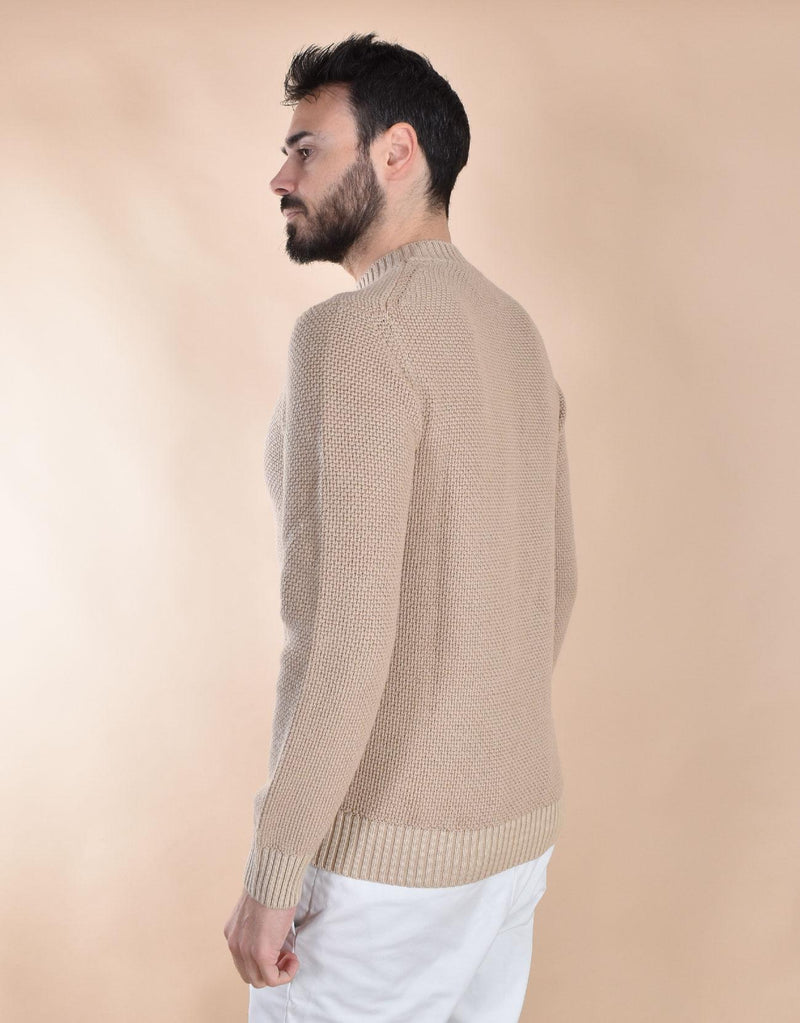Maglione Circolo 1901 beige girocollo dyed CN51451084 CIRCOLO 1901