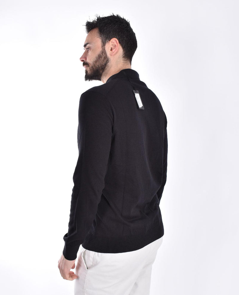 Polo Gran Sasso Suvin manica lunga nero 