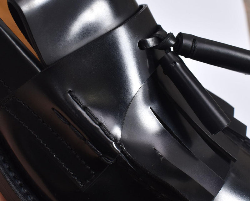 Scarpe Fabi mocassini artigianali pelle spazzolata nappine 