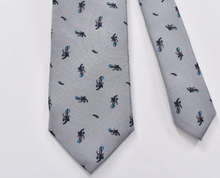 Cravatta Fefe  seta asso bastoni grigio chiaro Scaramantia VARIE3 FEFE