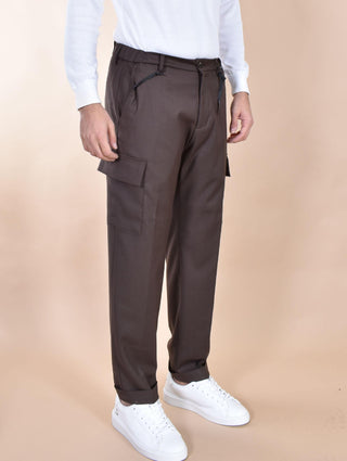 Pantalone Michael Coal marrone cargo coulisse THM3616033 MICHAEL COAL