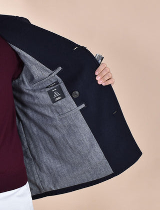 Cappotto Circolo 1901 doppiopetto blu peacoat wool CN5096038 CIRCOLO 1901