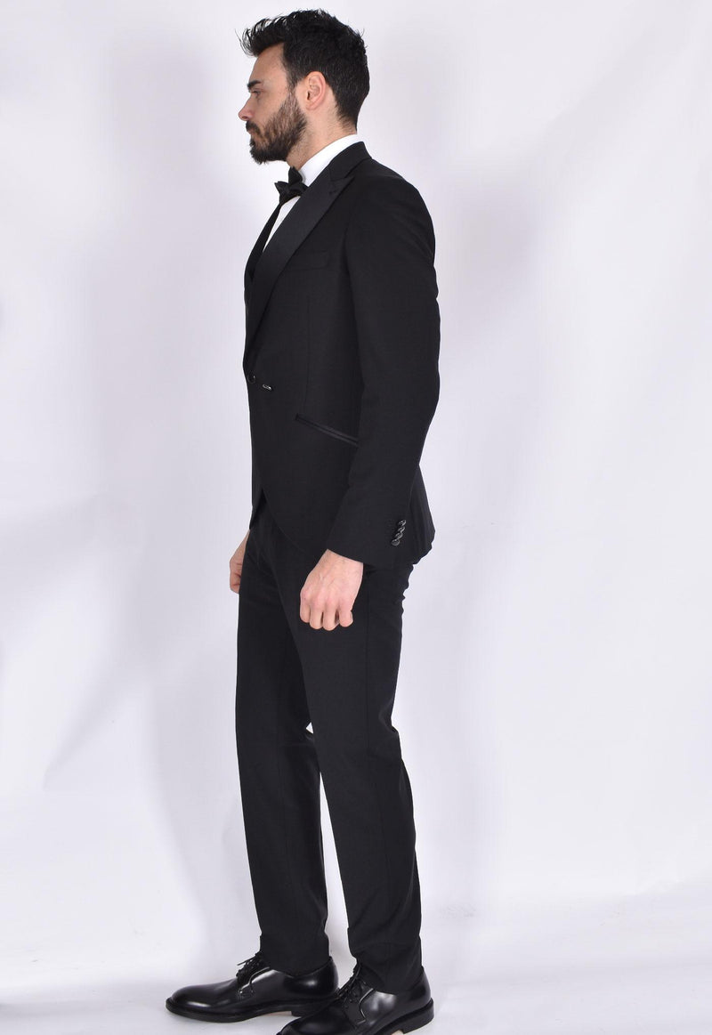 Abito Simbols doppiopetto 1 bottone nero smoking A1190090 SIMBOLS