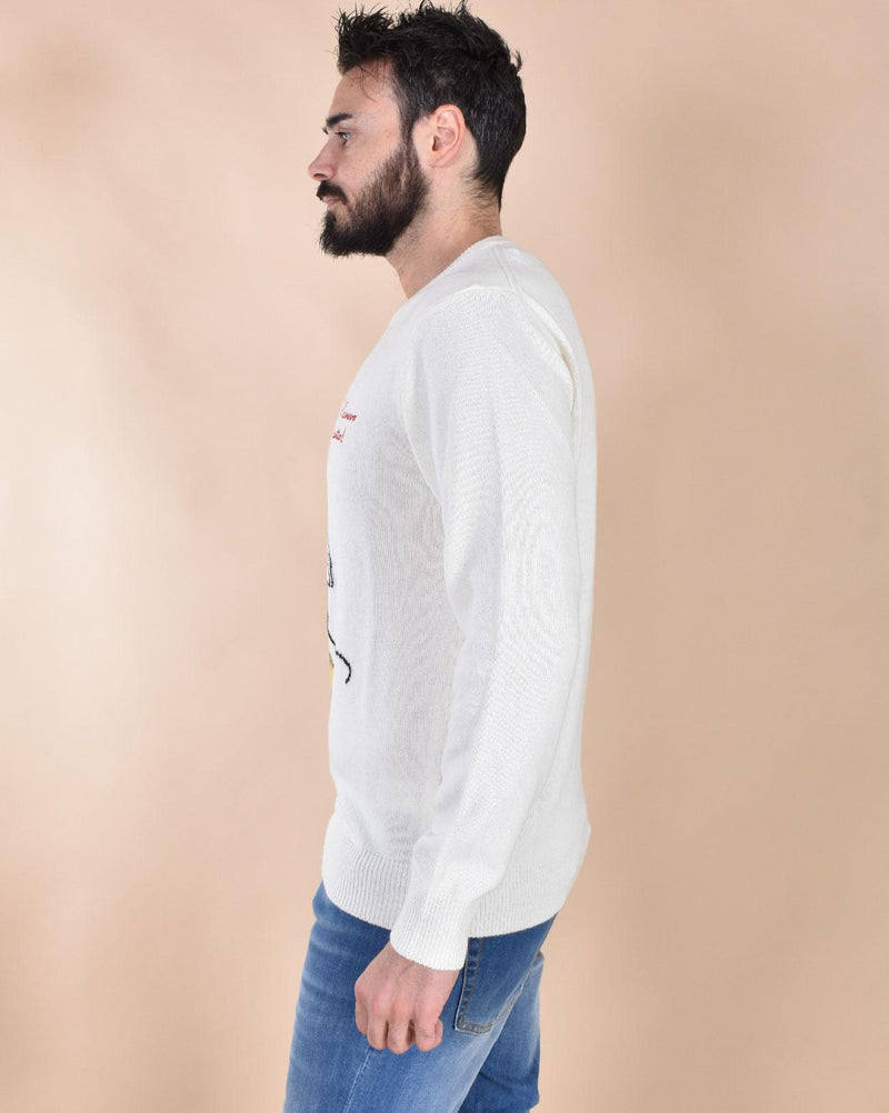 Maglia Mc2 Saint Barth Mickey topolino te l'avevo detto bianca 0041110 MC2 SAINT BARTH