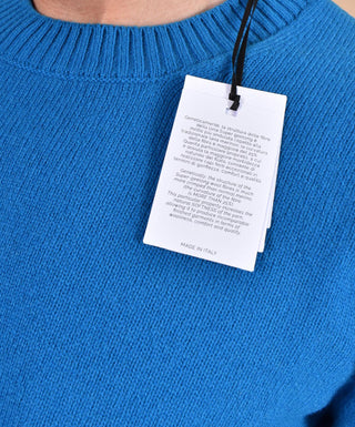 Maglia Gran Sasso blu elettrico girocollo Super Geelong 23131 25012661 GRAN SASSO