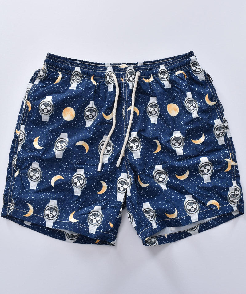 Costume bagno Mc2 Saint Barth blu moon clock luna orologio 