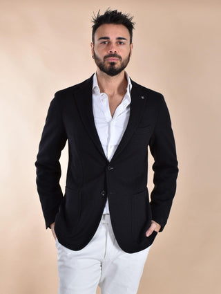 Giacca Tagliatore piquet maglina nera 1SMJ22K 1SMJ22K 340209N3458 TAGLIATORE