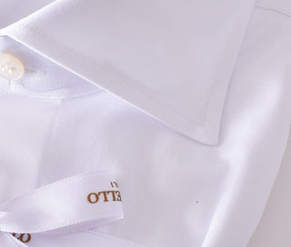 Camicia Borriello bianca cucita a mano cotone 54661 BORRIELLO