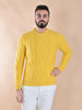 Maglione Luigi Gentile treccia giallo