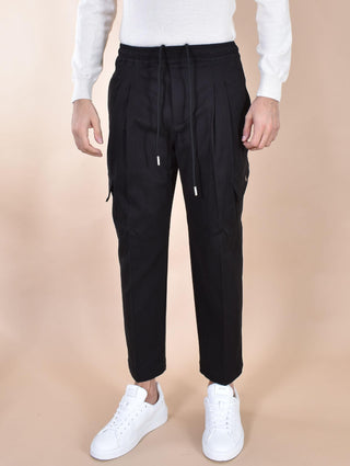 Pantalone Yes London tasconi nero twill XP333702 YES LONDON