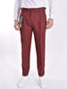 Pantalone Berwich lino bordeaux