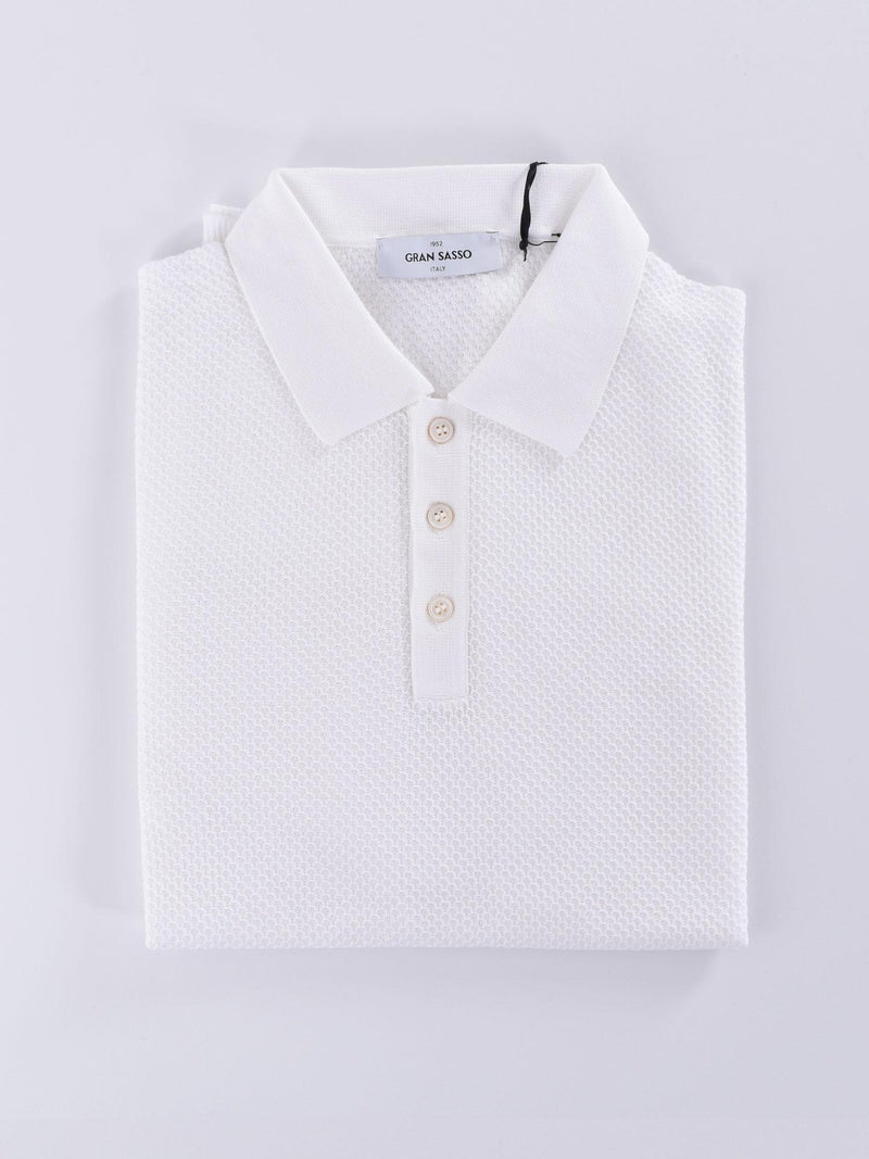Polo Gran Sasso cotton bianca 
