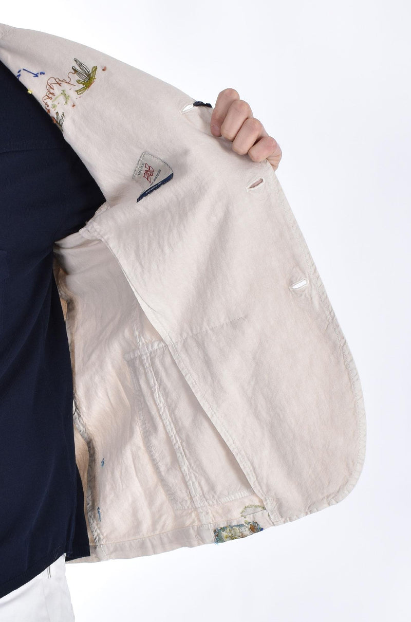 Giacca BoB lino cotone beige sahara JEss 