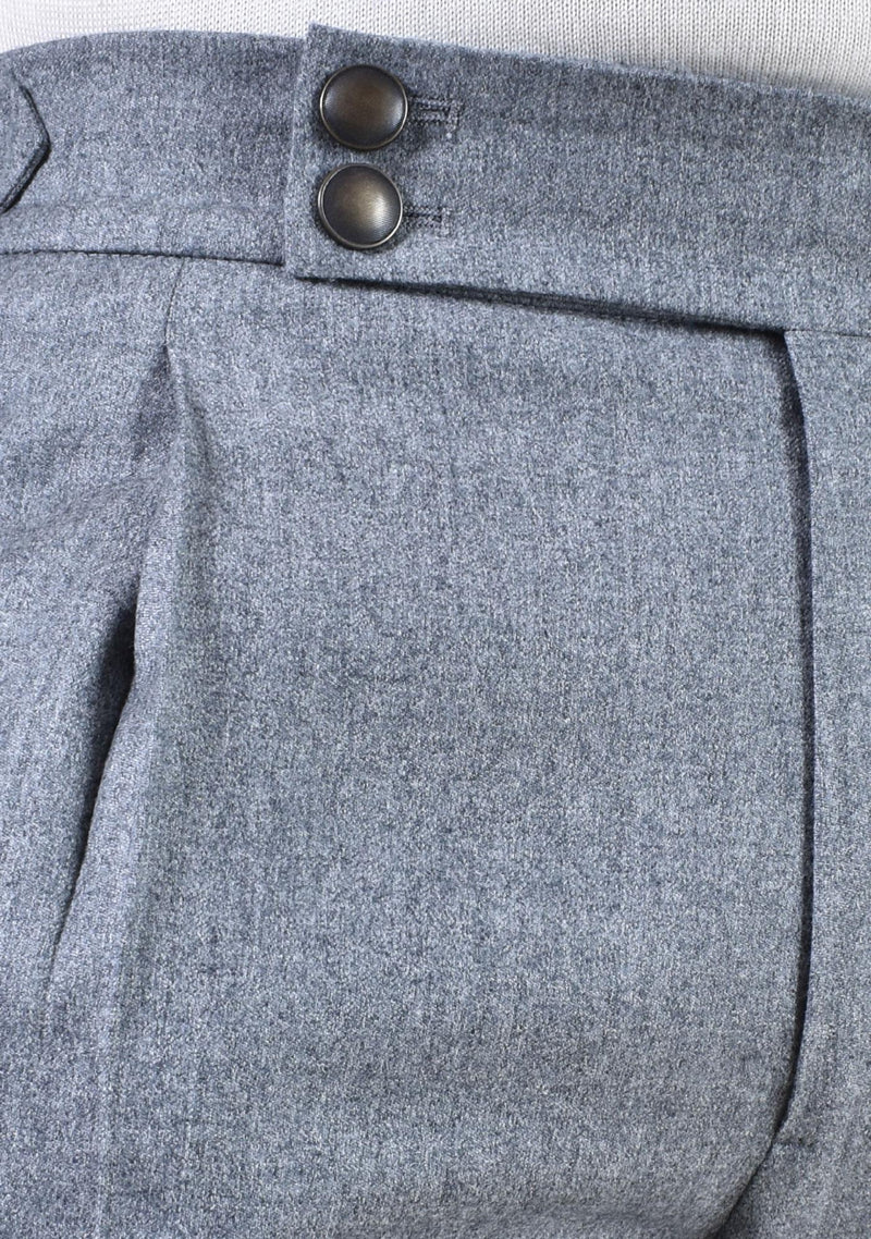 Pantalone Berwich italiano retrochic fibbia grigio RD547002 BERWICH