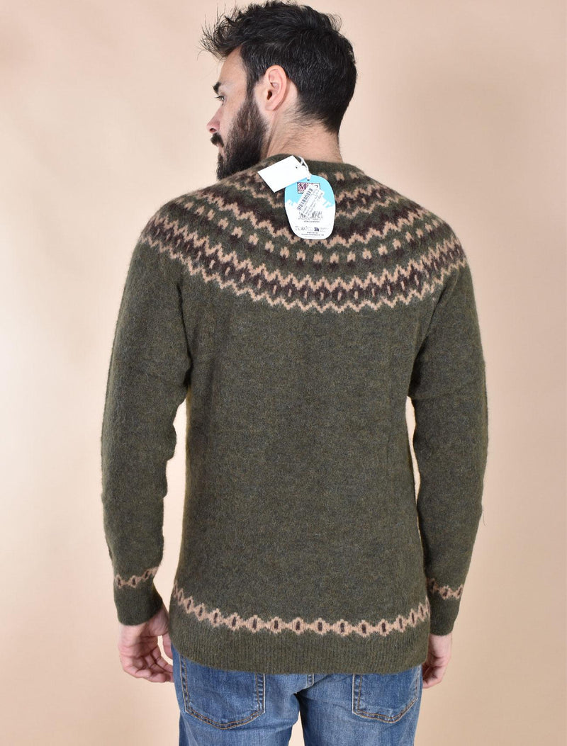 Maglia Mc2 Saint Barth jacquard alpaca verde 