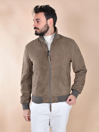 Giubbotto Jack Leather camoscio fango Tobia TOBIAF14 THE JACK LEATHERS