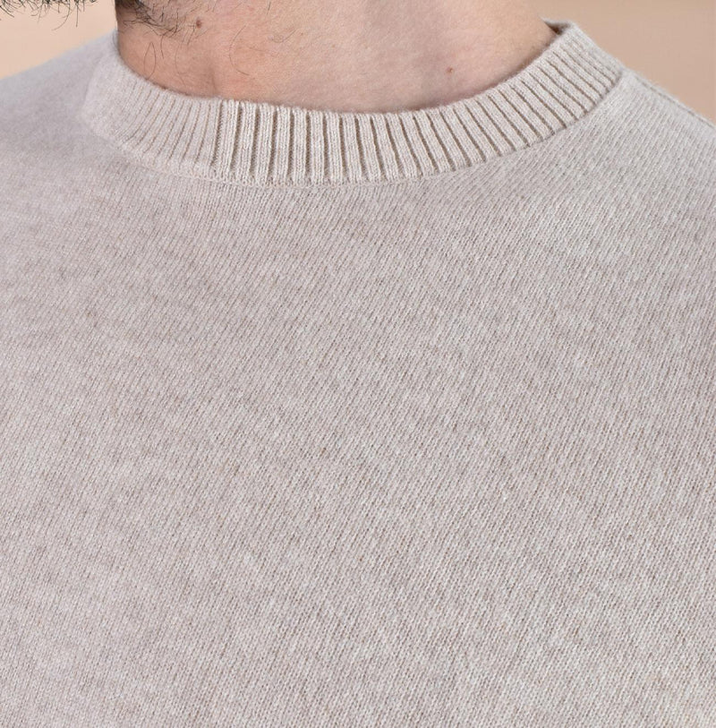 Maglia girocollo Daniele Alessandrini beige M02001 DANIELE ALESSANDRINI