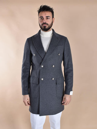Cappotto Breras doppiopetto grigio Lione LIONEC721165 BRERAS Milano