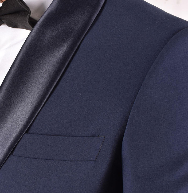 Abito Simbols smoking blu collo scialle A10900L85 SIMBOLS