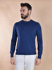 Maglia Gran Sasso extrafine merinos blu girocollo sottile