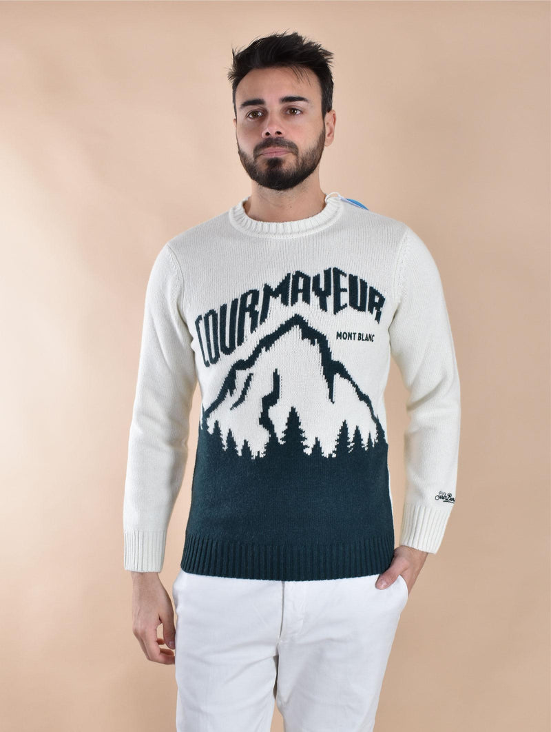 Maglia Mc2 Saint Barth Courmayeur  bianca logo 